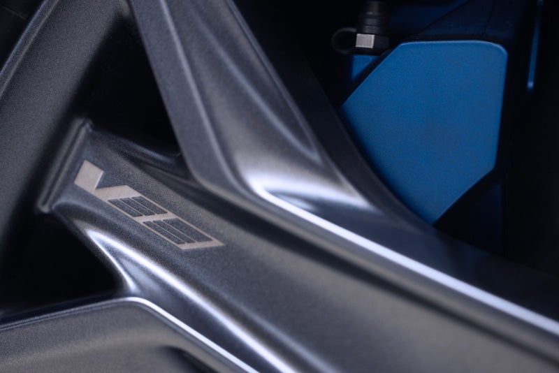 Close-up of the 2026 OPTIQ-V Brembo Performance Front Brakes | Burns Cadillac in Rock Hill SC